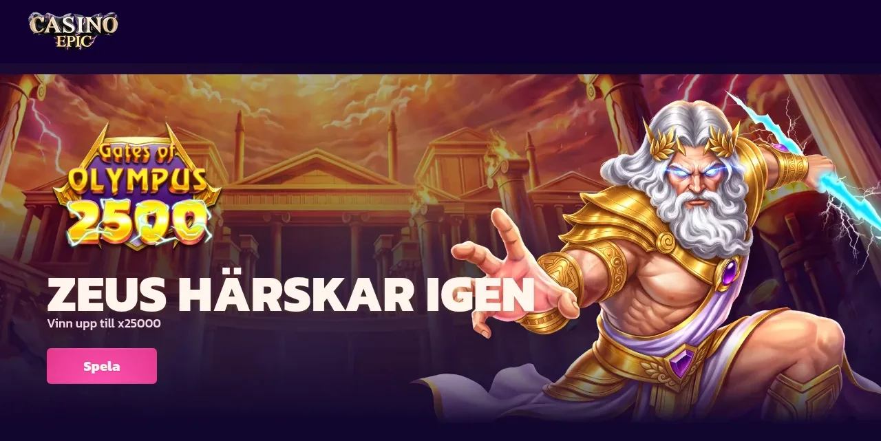 Casino Epics spellobby längre ned på sidan