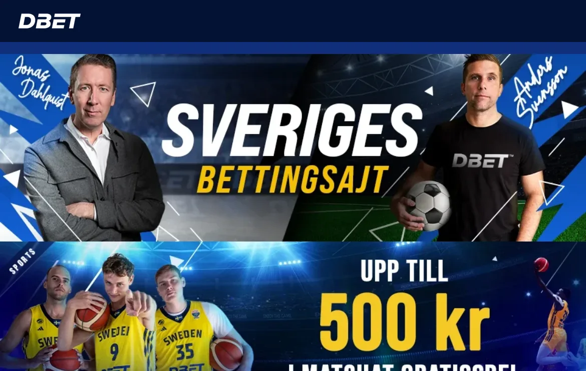 Dbets kampanjsida med välkomsterbjudandet