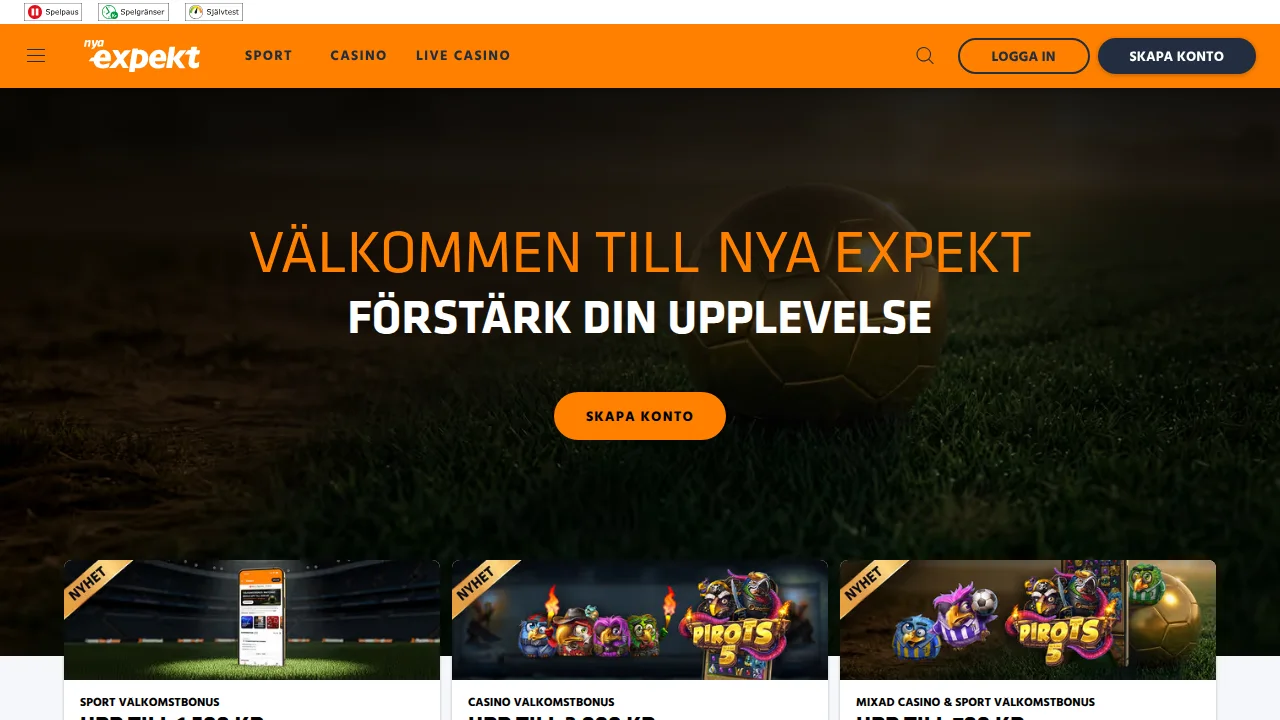 Expekts översikt över de fyra välkomstbonusarna