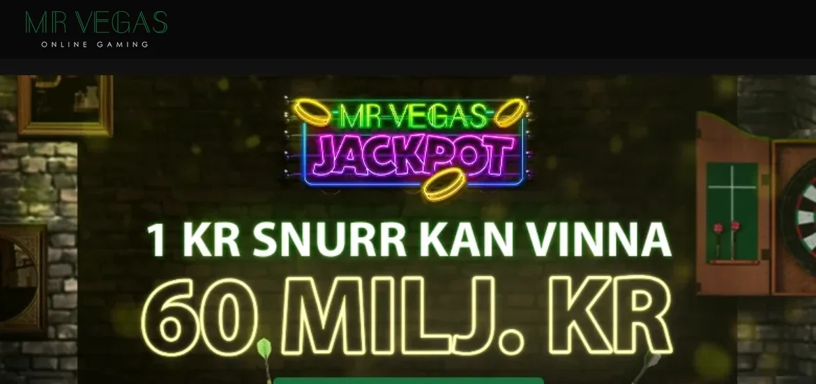 Mrvegas kampanjsida med erbjudanden