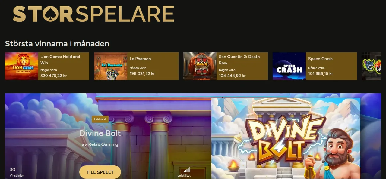 Ytterligare en del av Storspelares spellobby